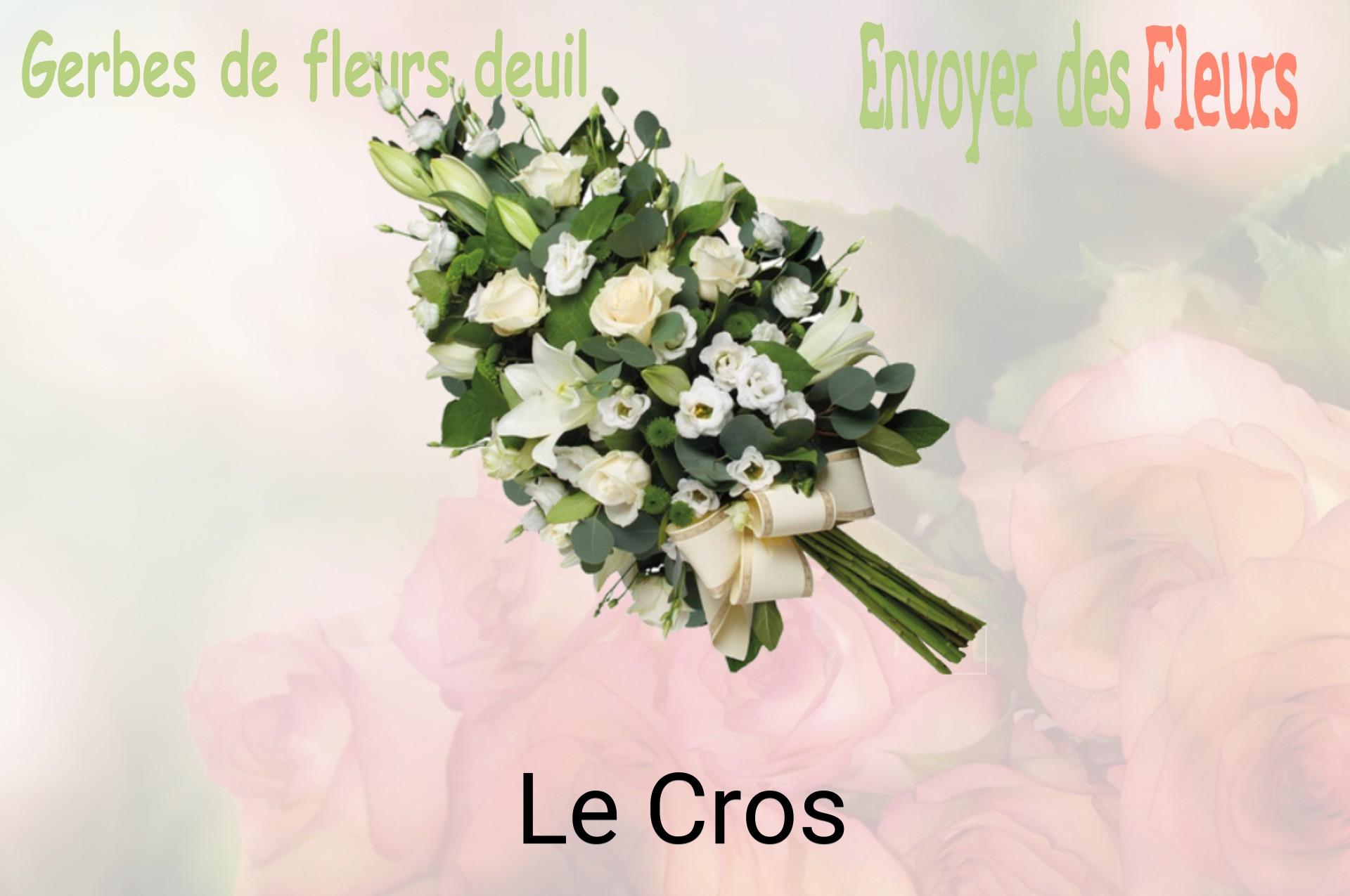 Gerbe de fleurs de deuil livrée à Le Cros